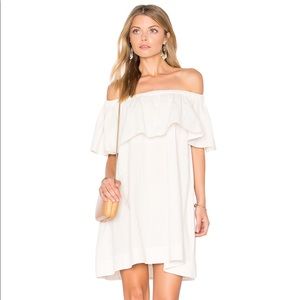 Anine Bing off shoulder dress in sand